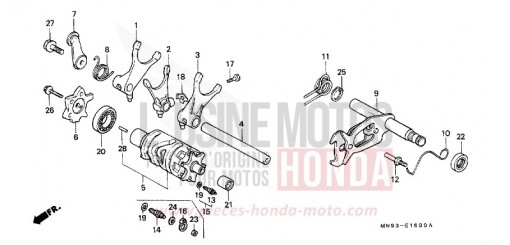 SHIFT DRUM NX650J de 1988